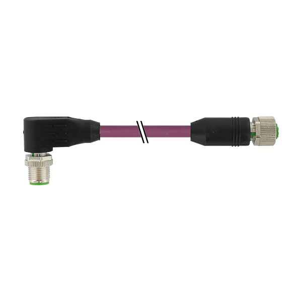 Murrelektronik M12 male 0 Degree / M8 female 0 Degree, PUR 3x0.25 bk UL/CSA+drag chain 2m 7000-40231-8030200 - main